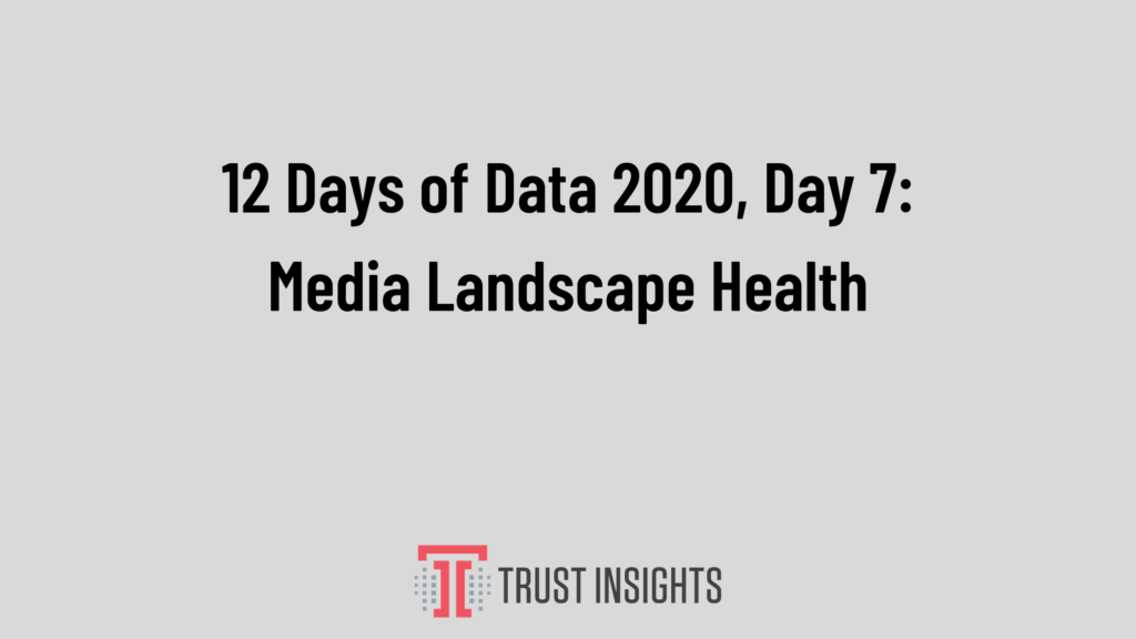 12 Days of Data 2020, Day 7: Media Landscape Health