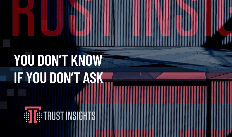 An image with black and red colors in the background that says "You don't know if you don't ask"